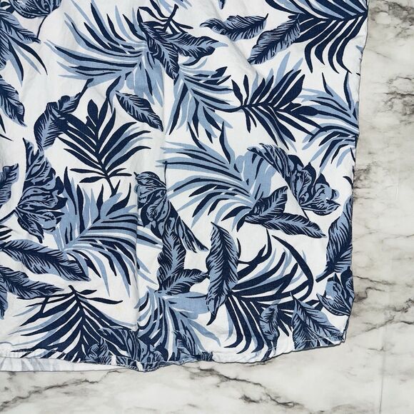 MBX Premium Goods Hawaiian Button Up Shirt White Leaves Good Vibes Only Men XXL - Picture 3 of 5